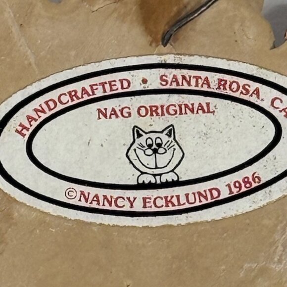 Vintage Nancy Eckland cat in a Christmas stocking. - Picture 5 of 6